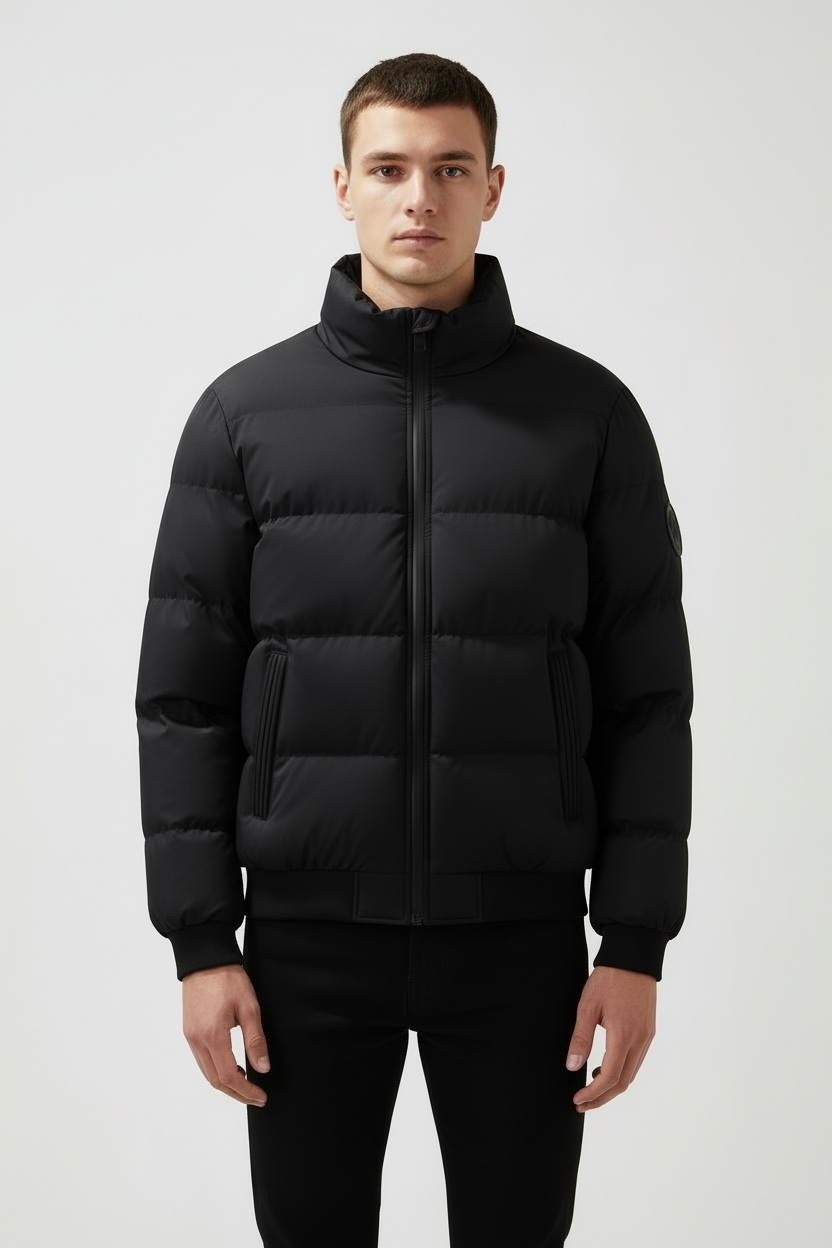 Manteau d'Hiver Homme Col Montant - Veste Coupe-Vent Polyvalente