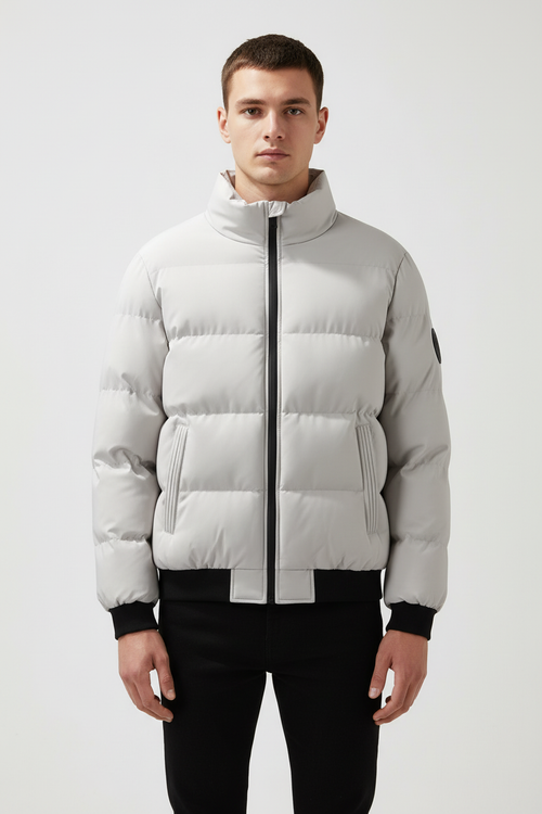 Manteau d'Hiver Homme Col Montant - Veste Coupe-Vent Polyvalente